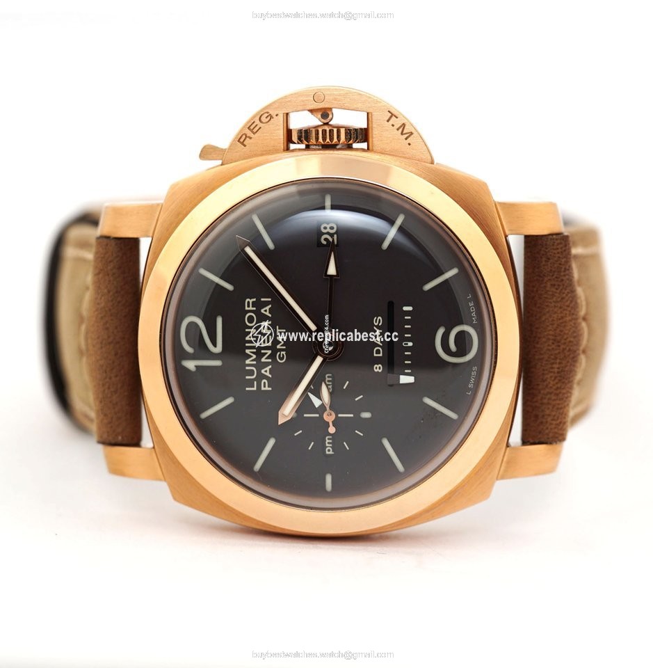Panerai Luminor 1950 8 Days GMT Mens watch Unisex Manual winding Rose gold PAM 00289