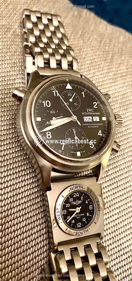 IWC Pilot Double Chronograph Mens watch Unisex Automatic Steel 2829952