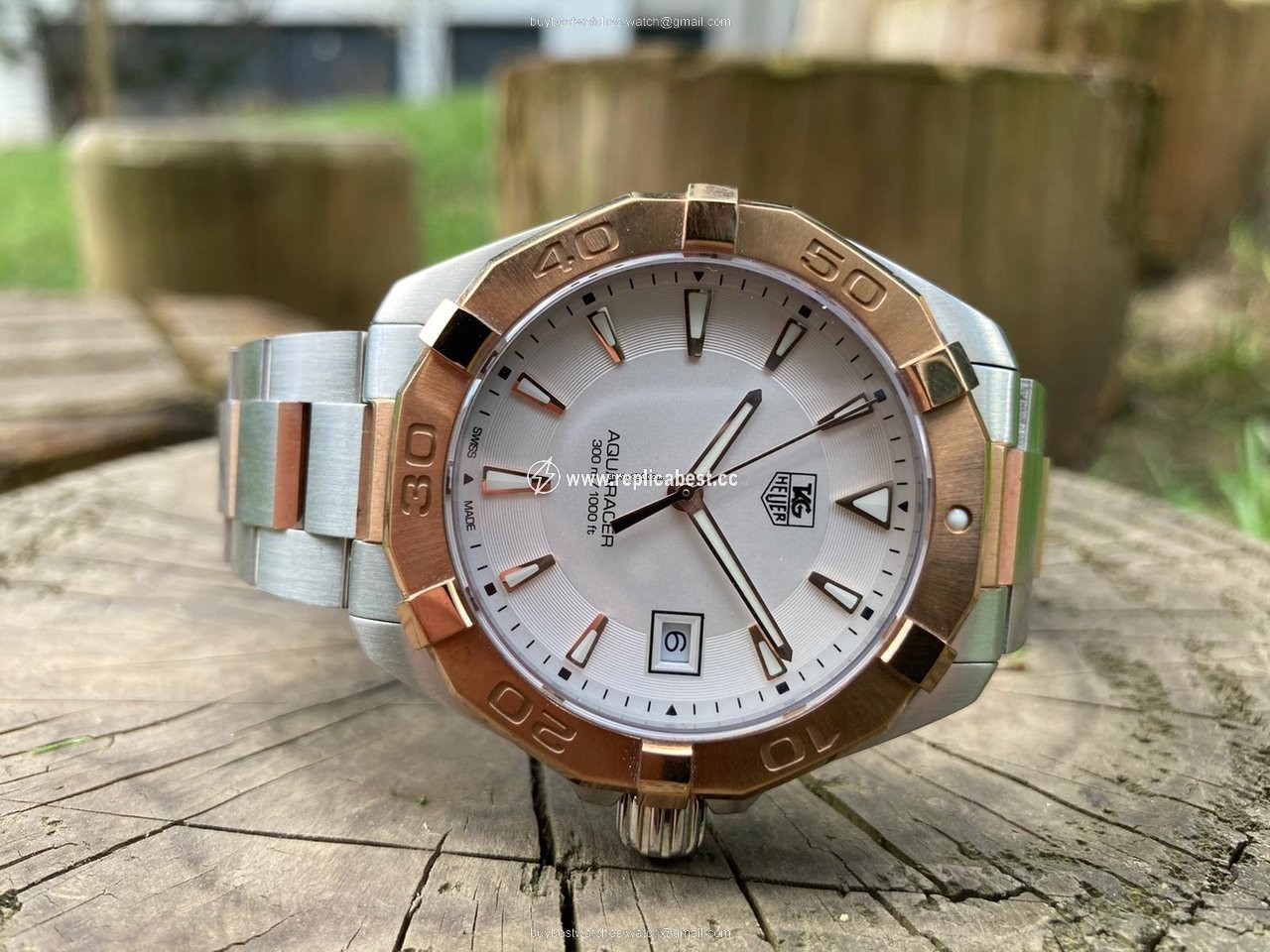 TAG Heuer Aquaracer 300M Mens watch Unisex Quartz Gold Steel WAY1150.BD0911