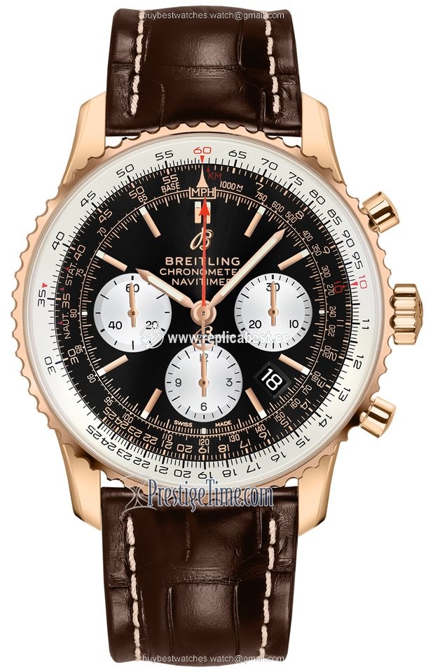 Breitling Navitimer 1 B01 Chronograph 43 Mens watch Unisex Automatic Rose gold rb0121211b1p2