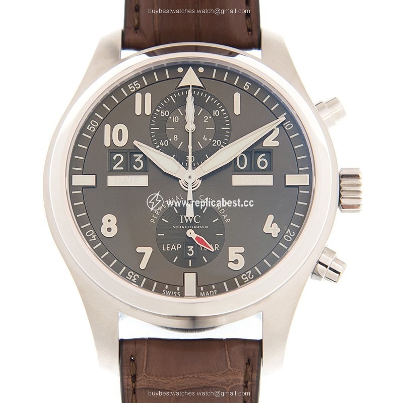 IWC Pilot Spitfire Perpetual Calendar Digital Date-Month Mens watch Unisex Automatic Steel IW379107