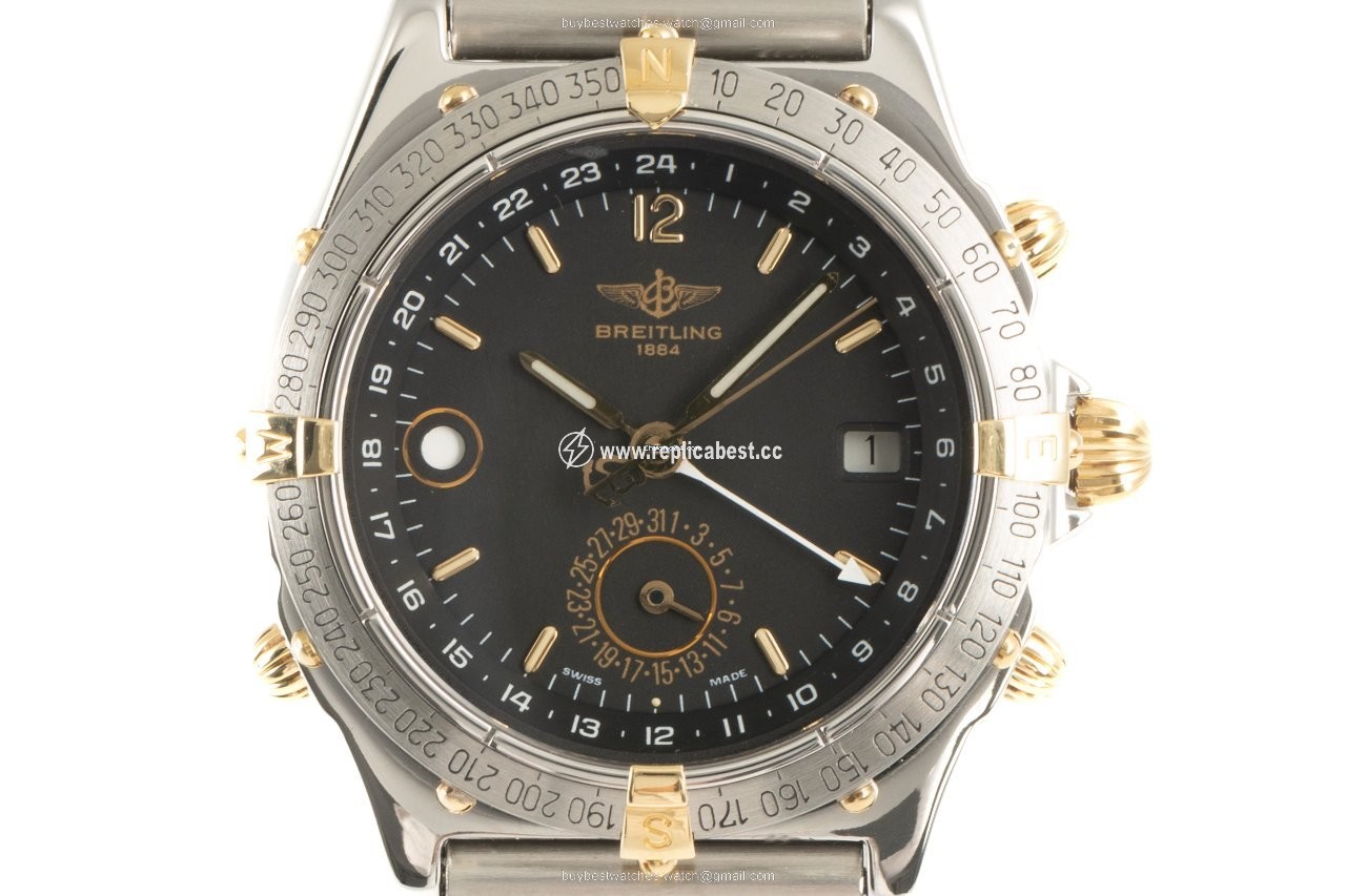 Breitling Duograph Mens watch Unisex Automatic Gold Steel B15047
