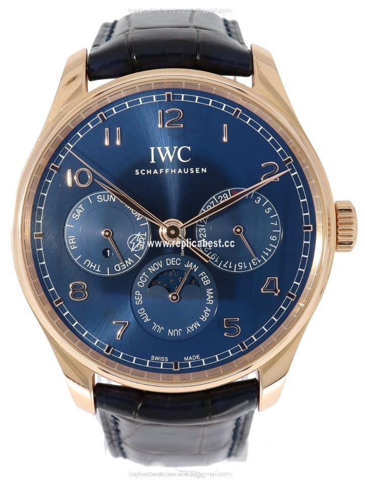 IWC Portuguese Perpetual Calendar Mens watch Unisex Automatic Rose gold IW344205