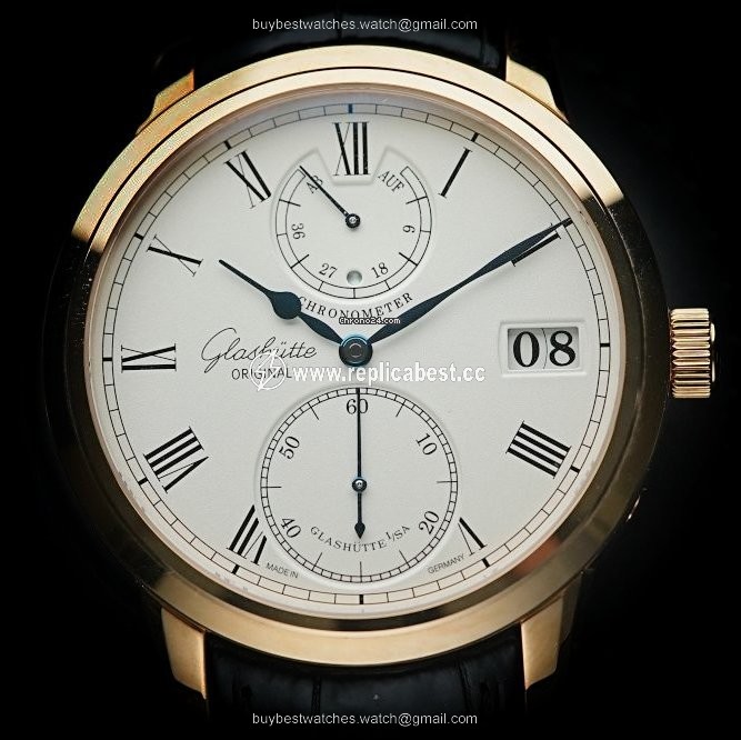 Glashutte Original Senator Chronometer Mens watch Unisex Manual winding Rose gold 58-01-01-01-04