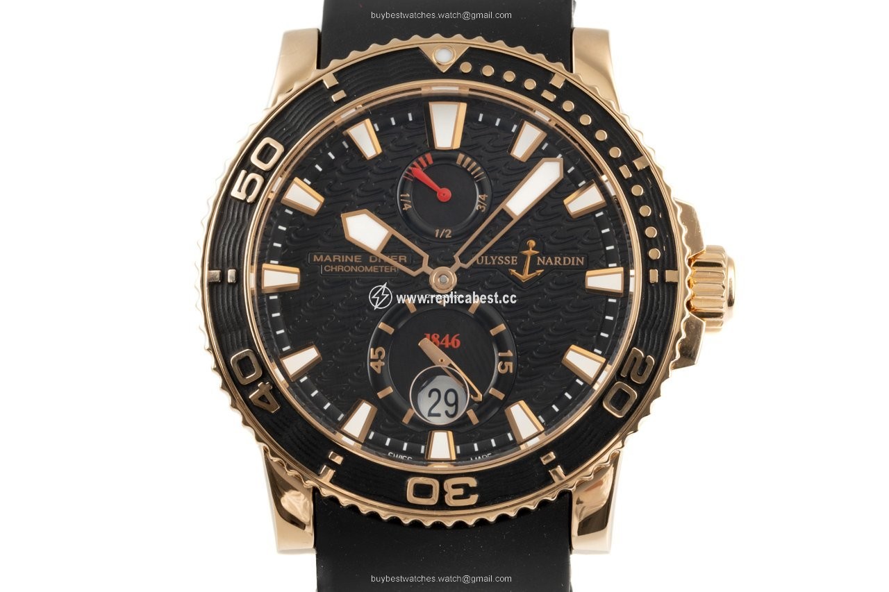 Ulysse Nardin Maxi Marine Diver Mens watch Unisex Automatic Yellow gold 266-33