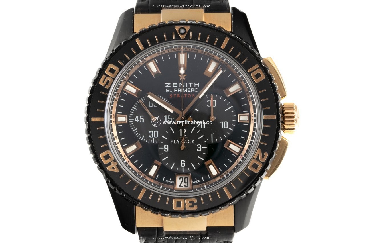 Zenith El Primero Stratos Flyback Mens watch Unisex Automatic Gold Steel 85.2060.405 23.C714