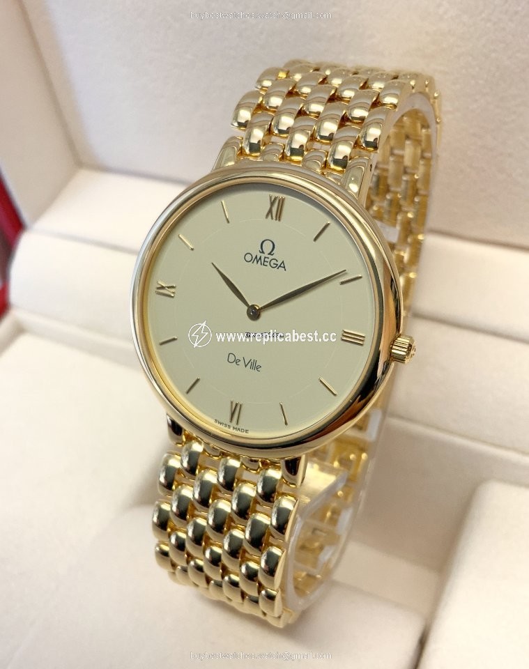 Omega De Ville Mens watch Unisex Quartz Yellow gold 7100.63.00