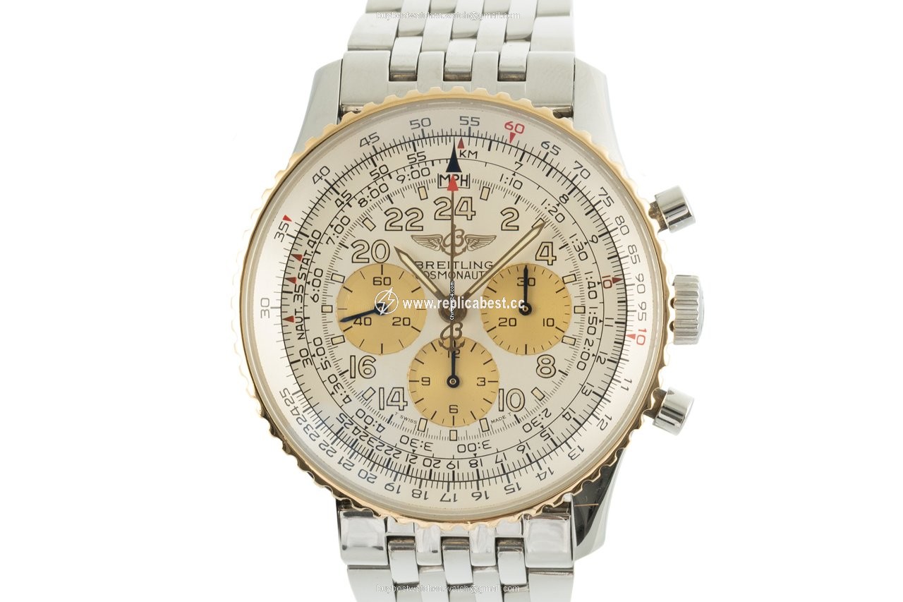 Breitling Navitimer Cosmonaute Mens watch Unisex Manual winding Gold Steel D12022