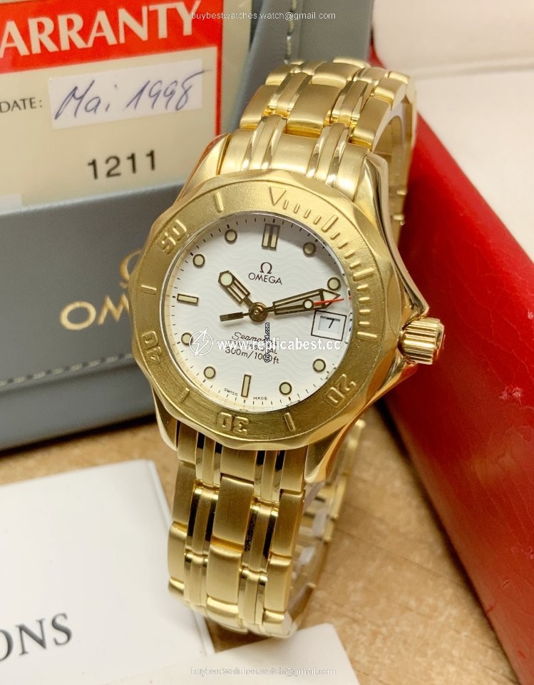 Omega Seamaster Womens watch Quartz Yellow gold 2182.20.00