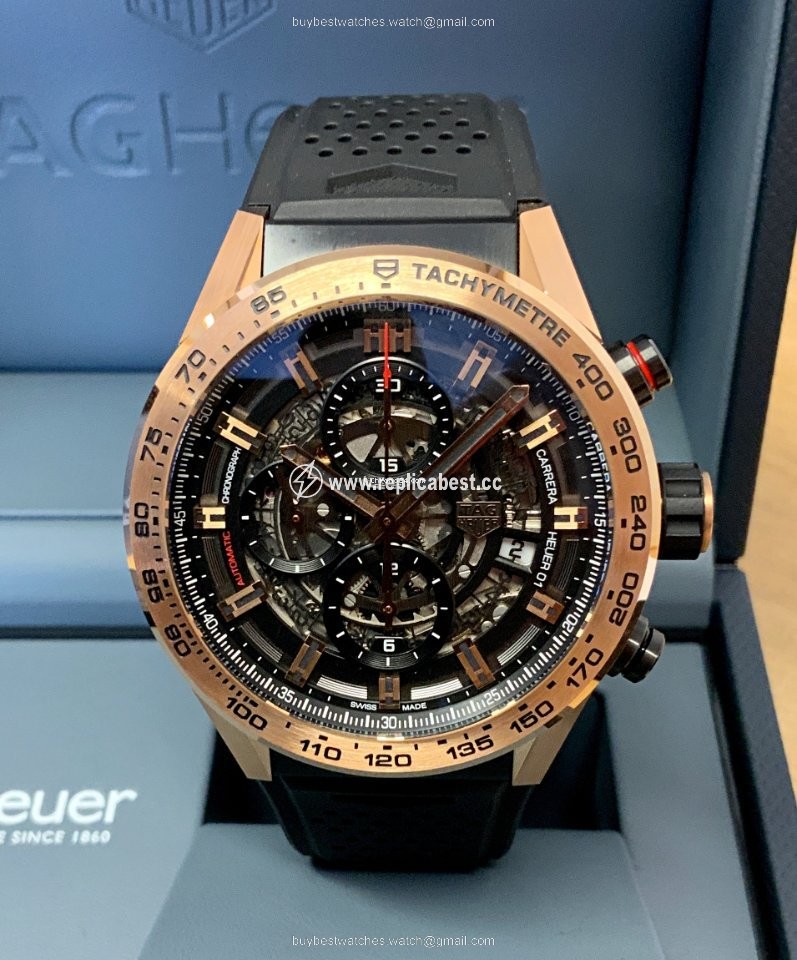 TAG Heuer Carrera Mens watch Unisex Automatic Rose gold CAR205B.FT6087