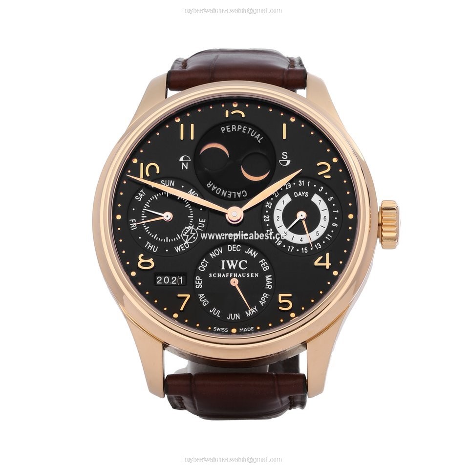 IWC Portuguese Perpetual Calendar Mens watch Unisex Automatic Rose gold IW502103