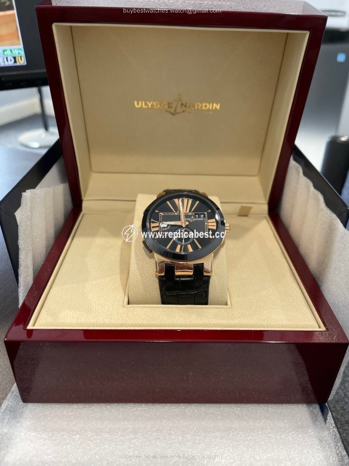 Ulysse Nardin Executive Dual Time Mens watch Unisex Automatic Rose gold 246-00-3 42