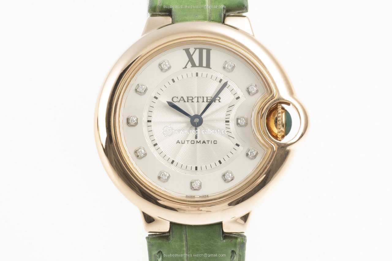 Cartier Ballon Bleu 33mm Womens watch Automatic Red gold WE902063