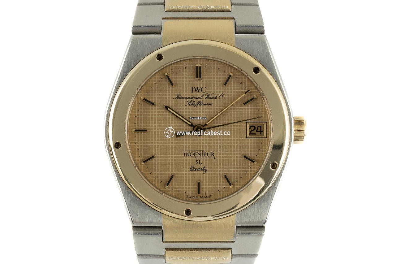 IWC Ingenieur Mens watch Unisex Quartz Gold Steel 3305
