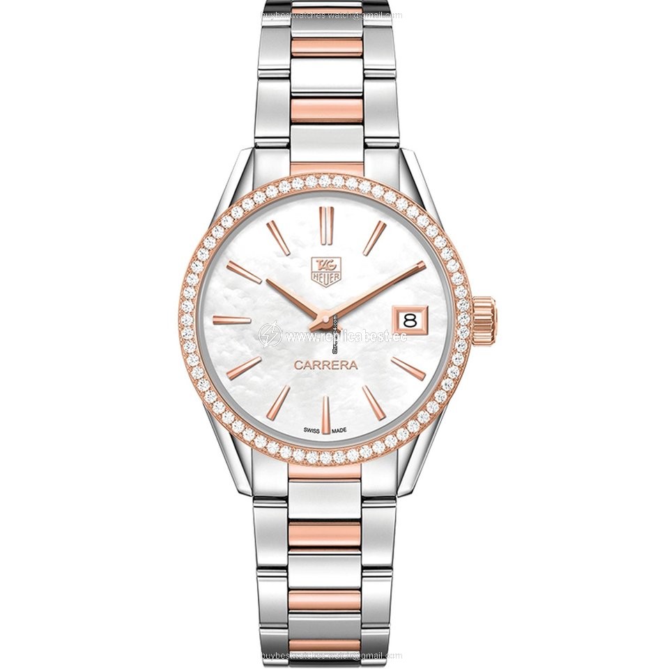 TAG Heuer Carrera Lady Womens watch Quartz Gold Steel WAR1353.BD0779