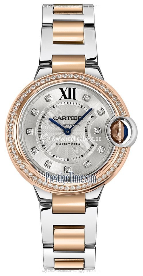 Cartier Ballon Bleu 33mm Womens watch Automatic Gold Steel w3bb0023