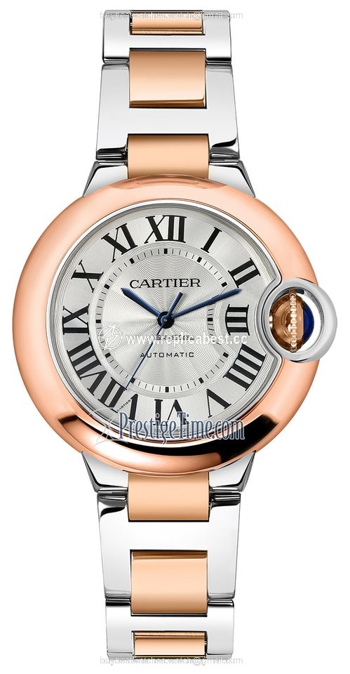 Cartier Ballon Bleu 33mm Womens watch Automatic Gold Steel w2bb0032