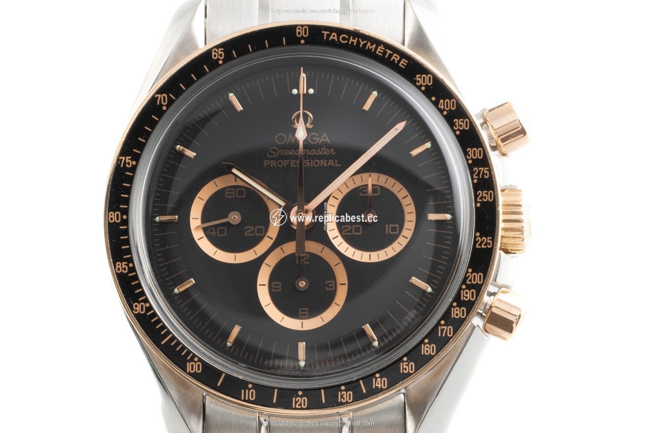 Omega Speedmaster Professional Moonwatch Mens watch Unisex Manual winding Gold Steel 3366.51.00