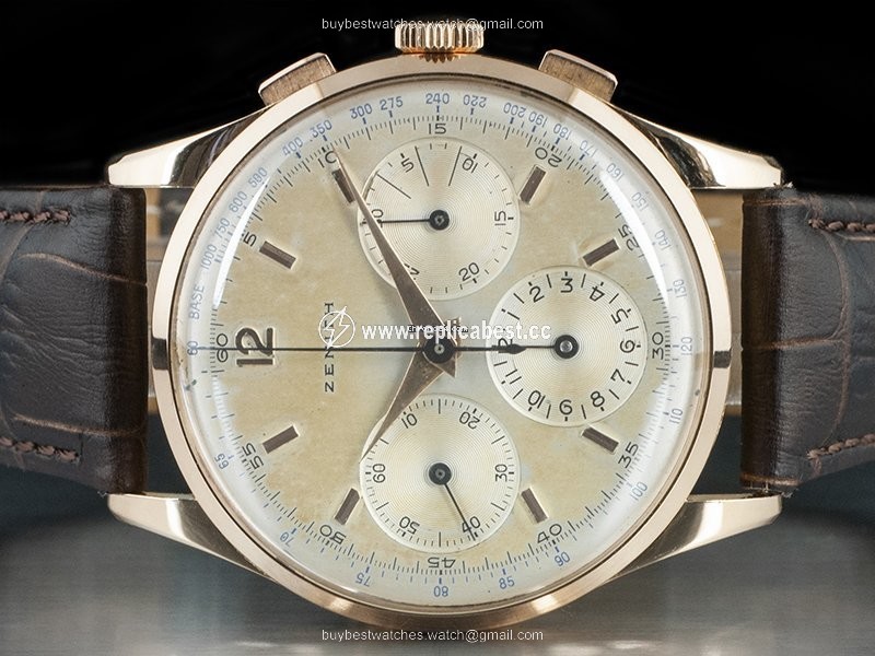 Zenith Mens watch Unisex Manual winding Rose gold 20528