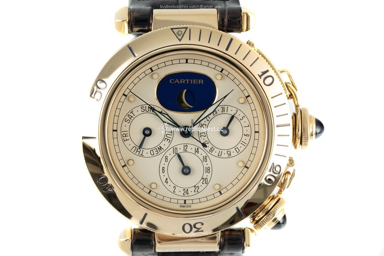 Cartier Pasha Mens watch Unisex Quartz Yellow gold 30002