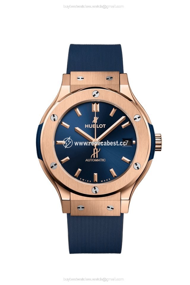 Hublot Classic Fusion Blue Mens watch Unisex Automatic Rose gold 565.OX.7180.RX