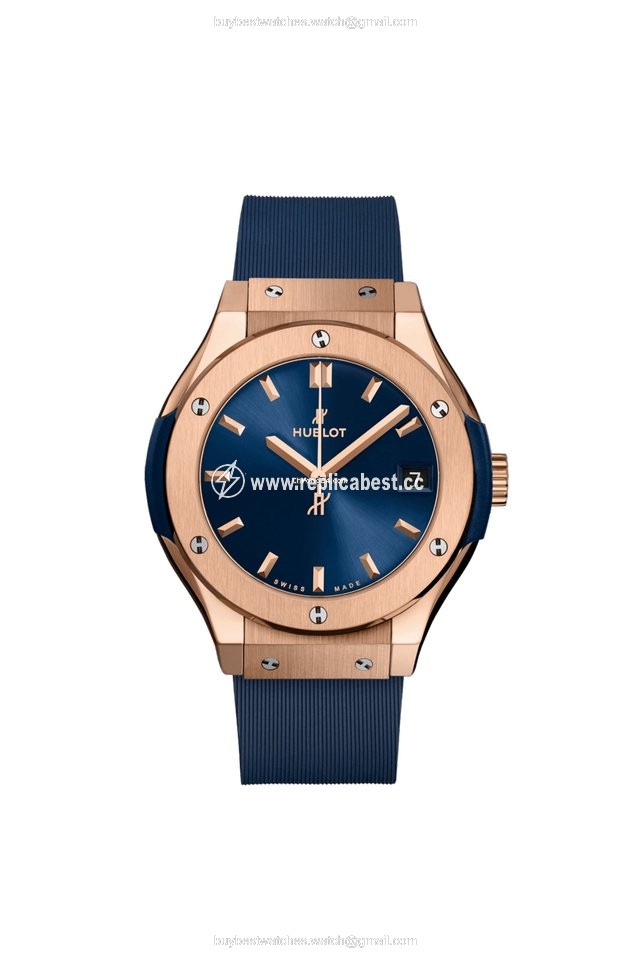 Hublot Classic Fusion Blue Womens watch Quartz Rose gold 581.OX.7180.RX
