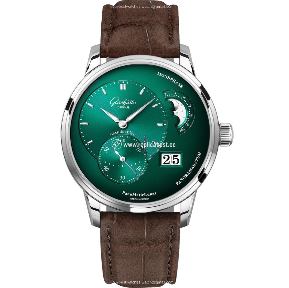 Glashutte Original PanoMaticLunar Mens watch Unisex Automatic Steel 1-90-02-13-32-31