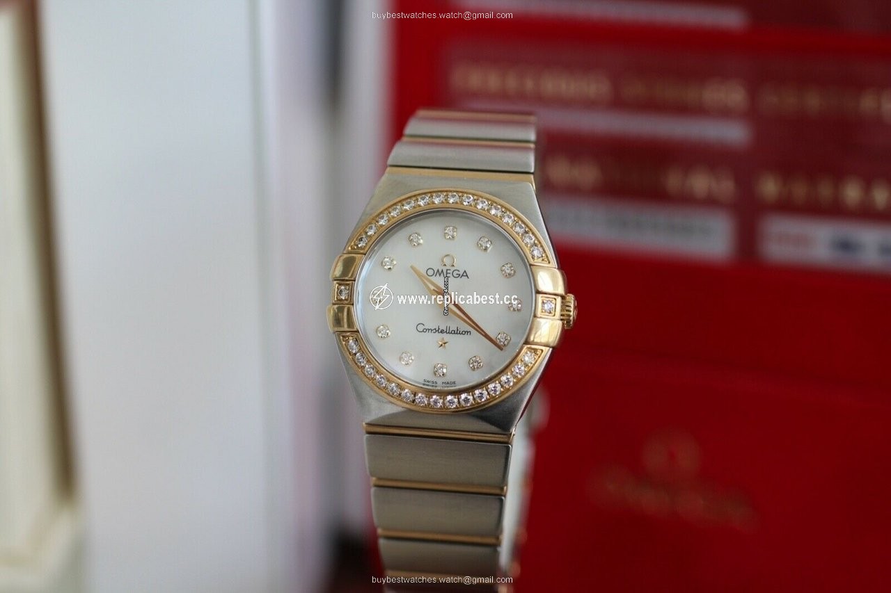 Omega Constellation Quartz Womens watch Quartz Gold Steel 123.25.27.60.55.003
