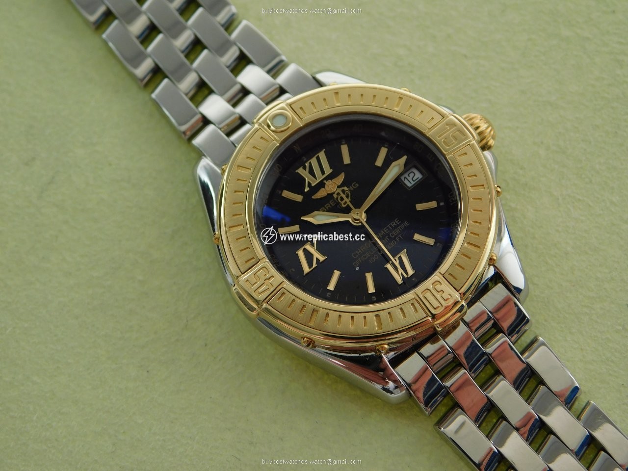 Breitling Cockpit Lady Womens watch Quartz Gold Steel D 67365