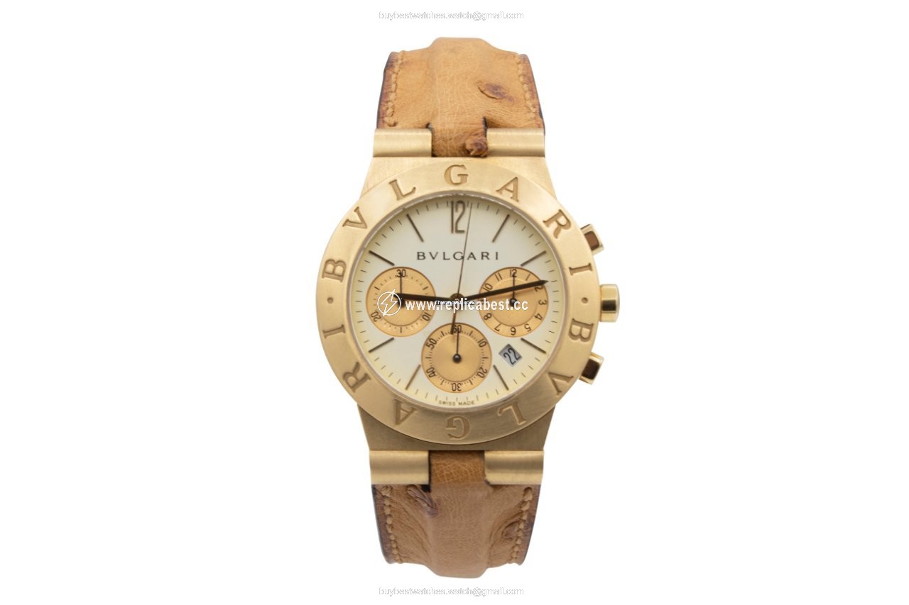 Bulgari Diagono Mens watch Unisex Quartz Yellow gold CH 35 G