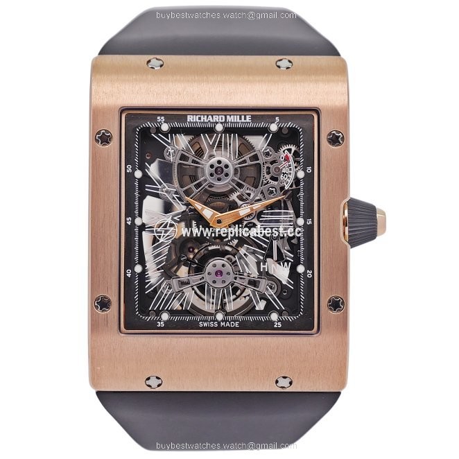 Richard Mille Mens watch Unisex Manual winding Rose gold RM017