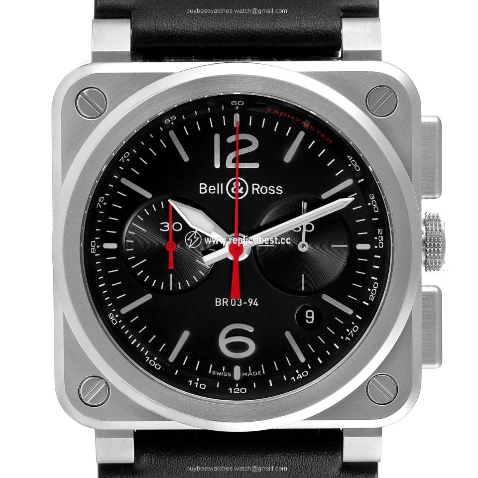 Bell & Ross BR 03-94 Chronographe Mens watch Unisex Automatic Steel BR0394-BLC-ST SCA