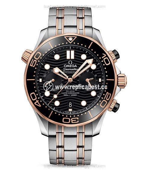 Omega Seamaster Diver 300 M Mens watch Unisex Automatic Gold Steel 210.20.44.51.01.001