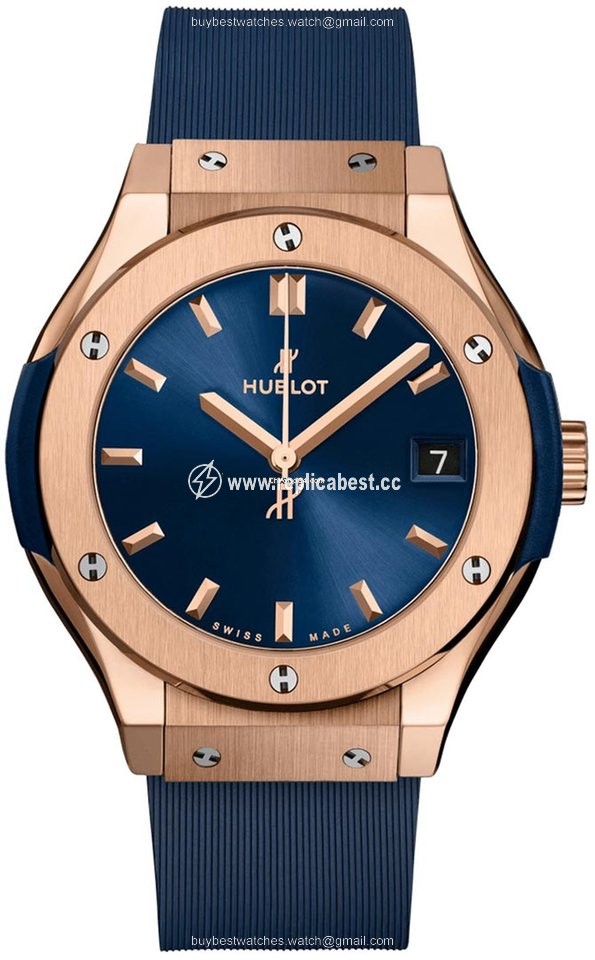 Hublot Classic Fusion Blue Mens watch Unisex Automatic Rose gold 542.ox.7180.rx