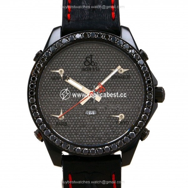 Jacob & Co. Five Time Zone Quartz Steel JC-130D