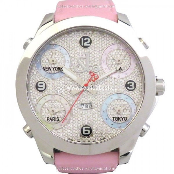 Jacob & Co. Five Time Zone Quartz Steel JC-132SS