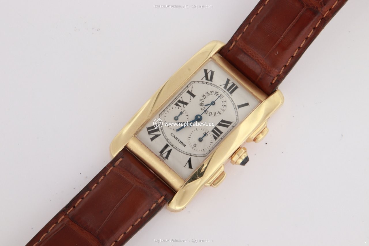 Cartier Tank Americaine Mens watch Unisex Quartz Yellow gold 1730