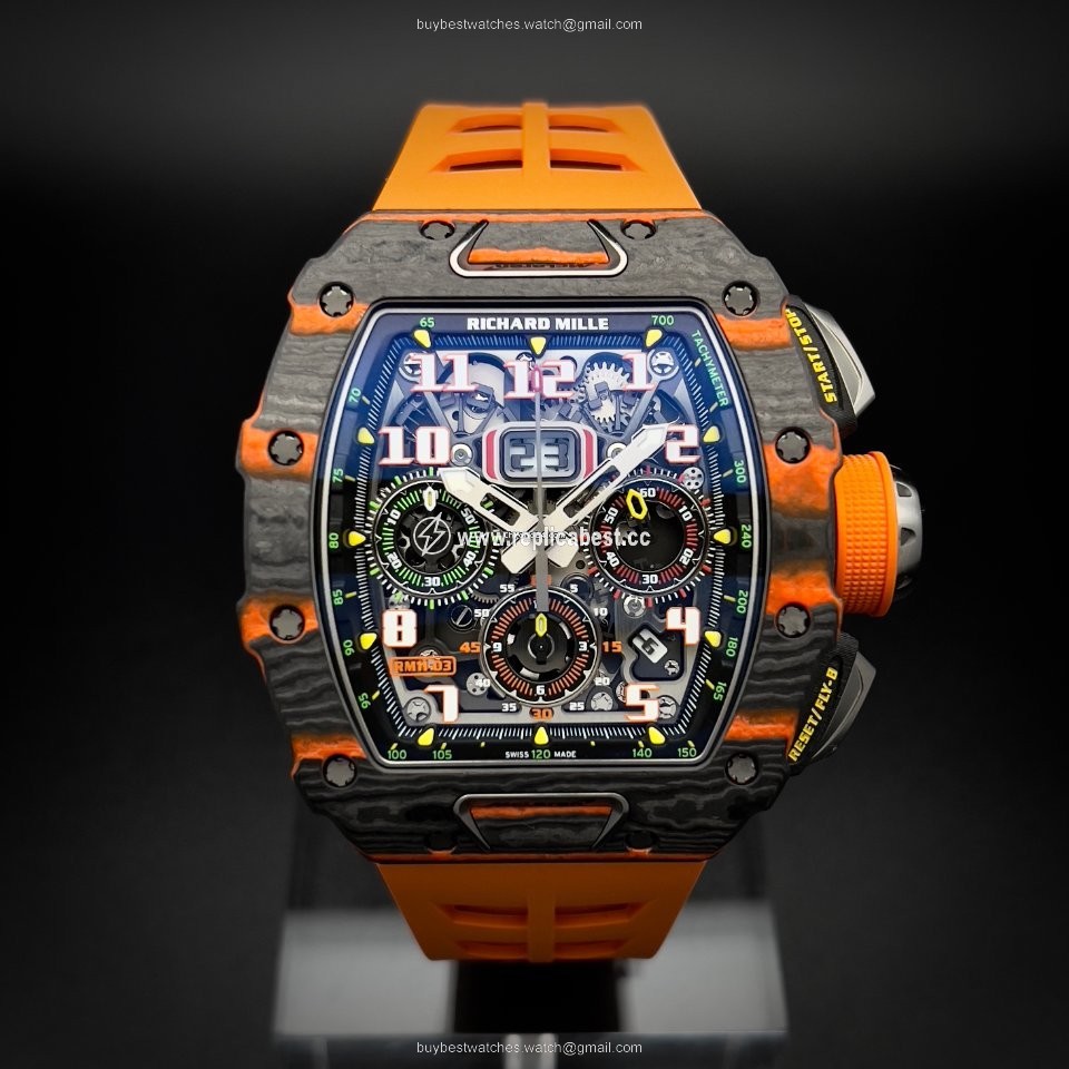 Richard Mille RM 011 Mens watch Unisex Automatic Carbon RM 11-03 McLaren