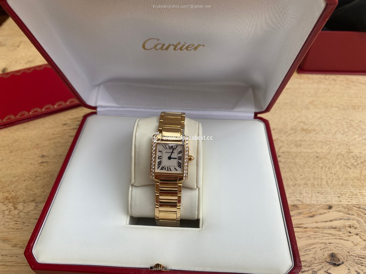 Cartier Tank Francaise Womens watch Quartz Yellow gold WJTA0024