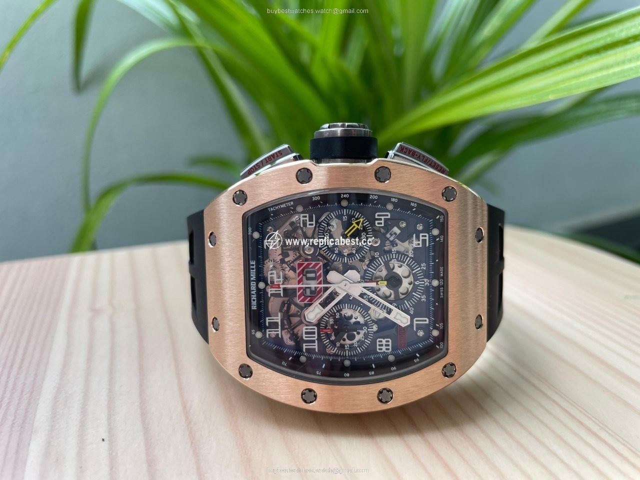 Richard Mille RM 011 Mens watch Unisex Automatic Rose gold RM011 AJ RG