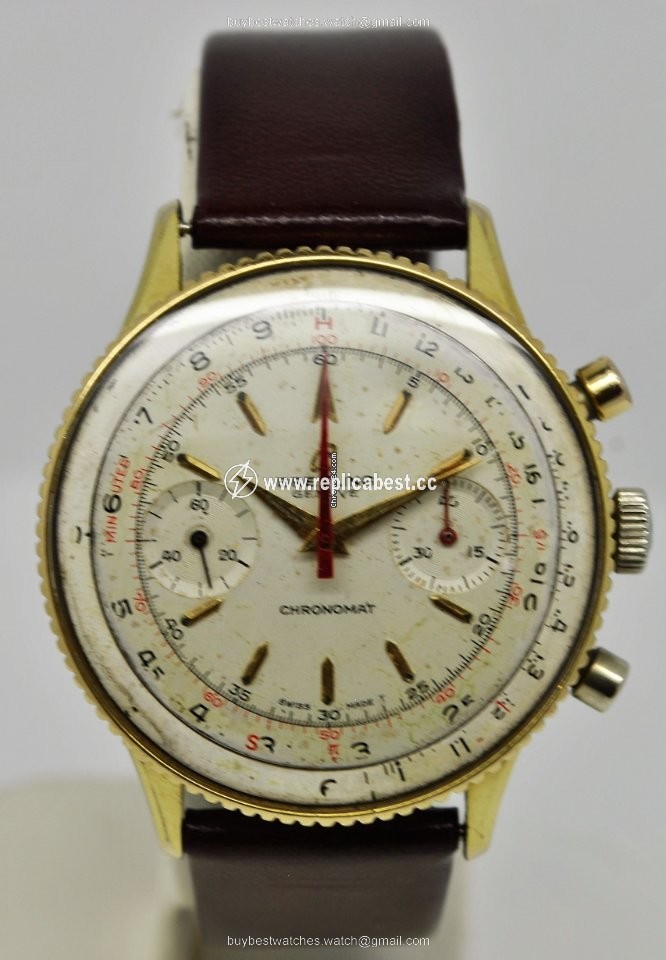 Breitling Chronomat Mens watch Unisex Manual winding Gold Steel 808