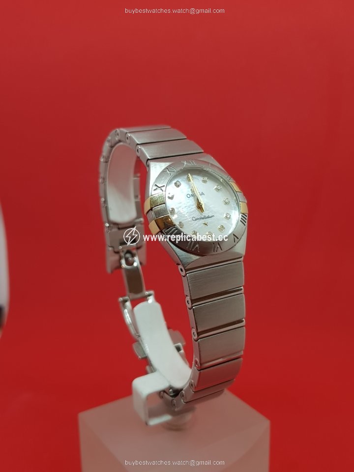 Omega Constellation Quartz Womens watch Quartz Gold Steel 123.20.24.60.55.006