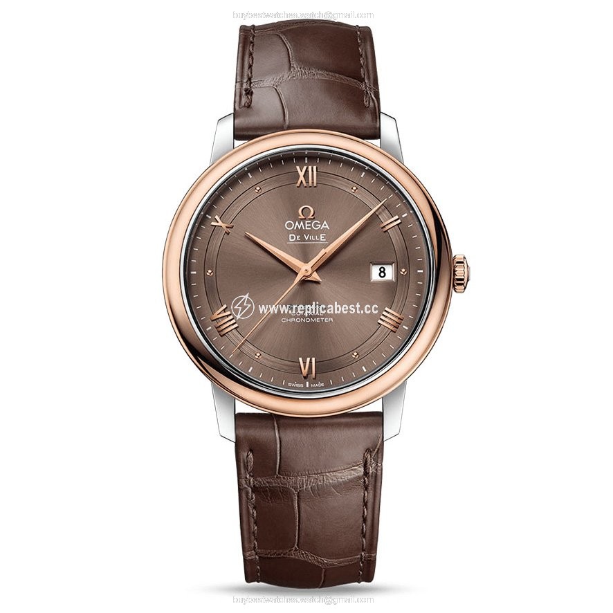 Omega De Ville Prestige Mens watch Unisex Automatic Gold Steel 424.23.40.20.13.001