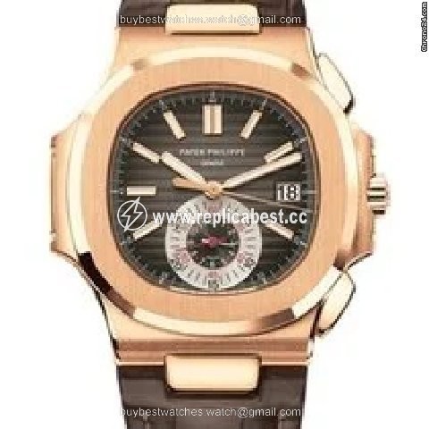Patek Philippe Nautilus Mens watch Unisex Automatic Rose gold 5980R-001