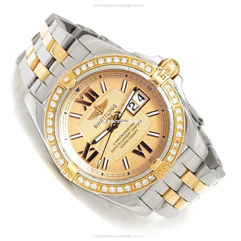 Breitling Galactic 41 Mens watch Unisex Automatic Gold Steel C49350