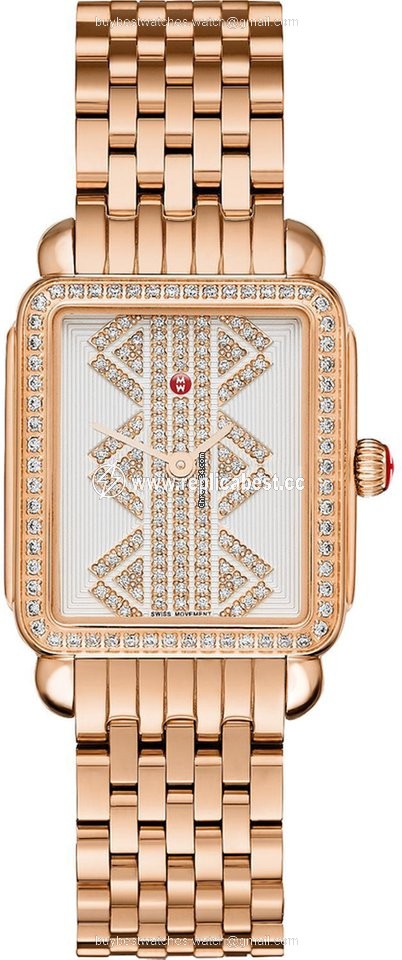 Michele Deco Womens watch Quartz Rose gold MWW06I000021