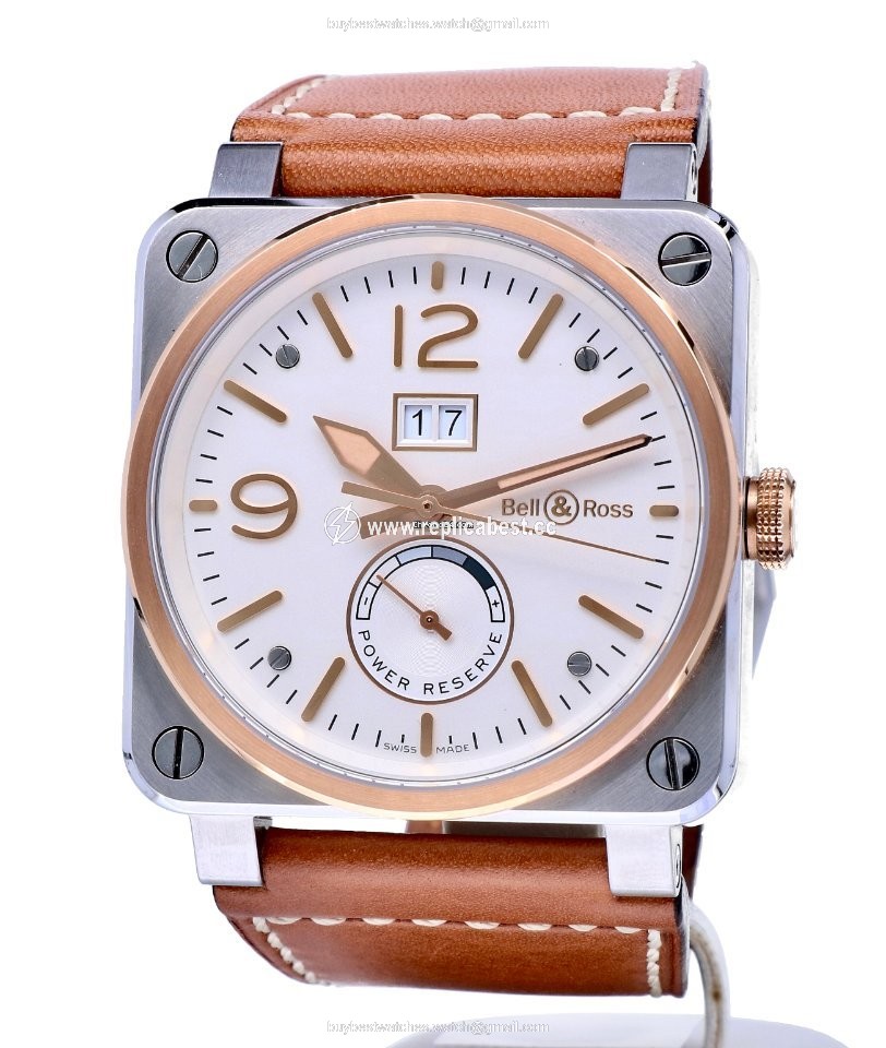 Bell & Ross BR 03-90 Grande Date et Reserve de Marche Mens watch Unisex Automatic Gold Steel BR0390-BICOLOR