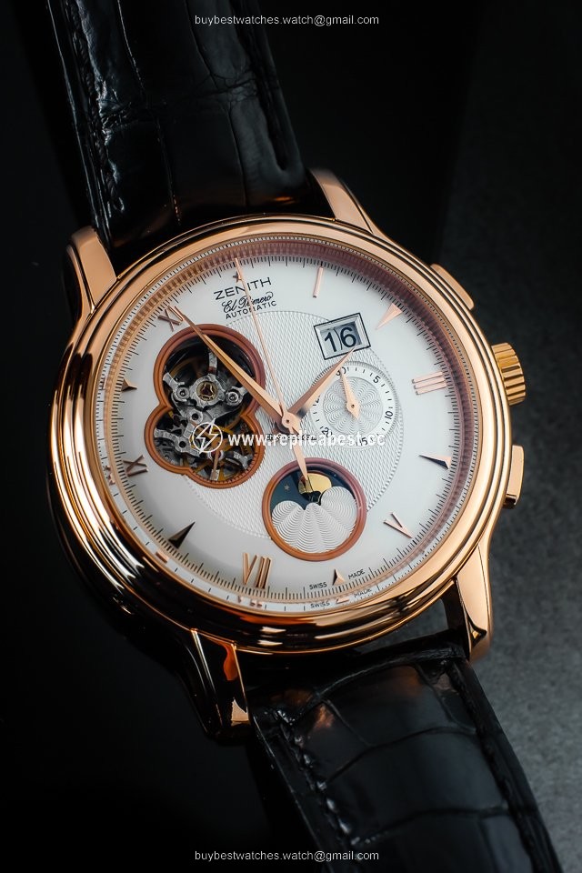 Zenith Mens watch Unisex Automatic Rose gold 18 1260 4047