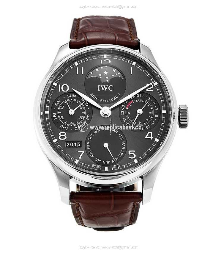 IWC Portuguese Perpetual Calendar Mens watch Unisex Automatic White gold IW5022