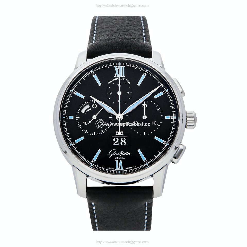 Glashutte Original Senator Chronograph Panorama Date Mens watch Unisex Automatic Steel 37-01-03-02-35